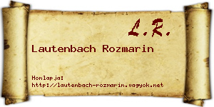 Lautenbach Rozmarin névjegykártya